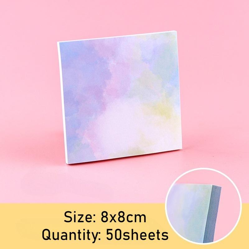 50 Sheets Colorful Starry Sky Stickers Sticky Notes and Stickers Leave A Message for Sticky Notes Student Office Stationery Supplies