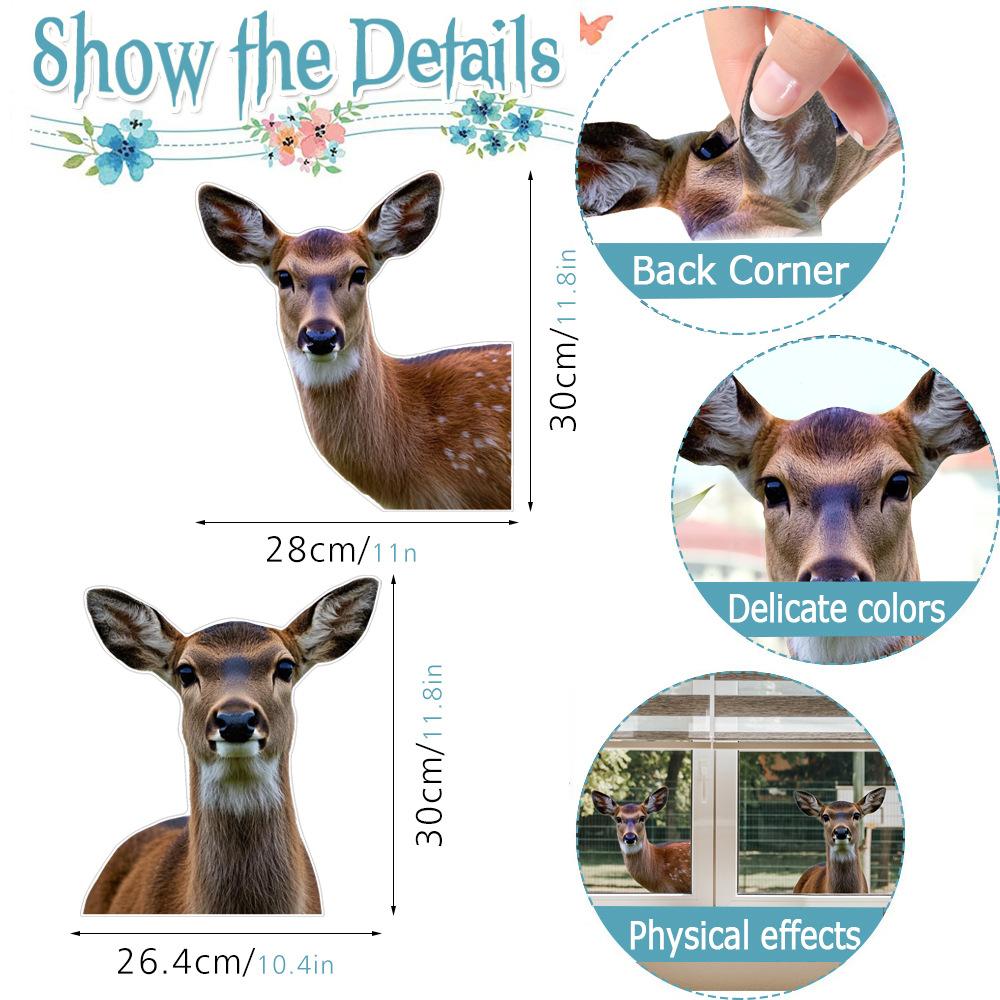 Cat Anti-Collision Window Clings Animal Decals to Prevent People and Bird Strikes on Window Glass Cling Door Decals Decor