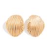 Shell Metal Ocean Wind Earrings, Niche Design Sense Exaggerated Striped Big Stud Earrings