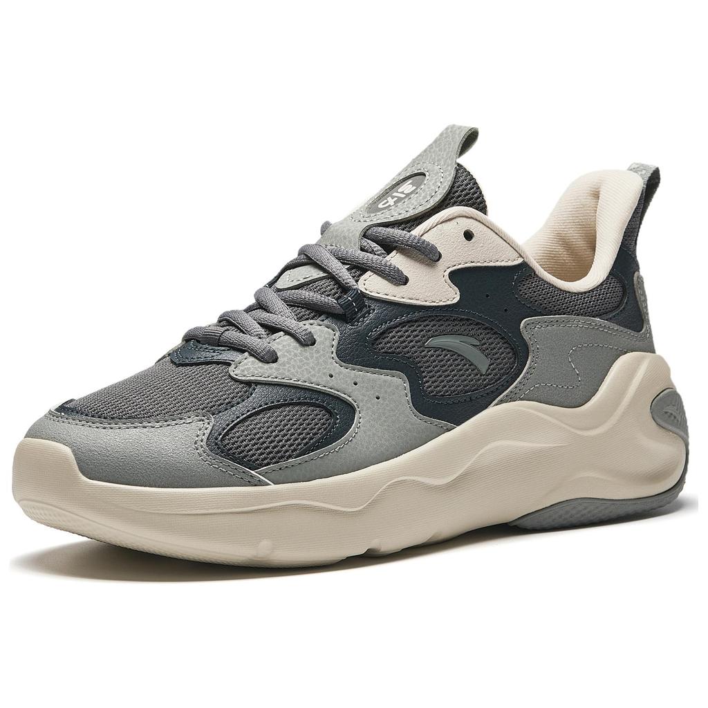 Anta Gravity Sports Comfortable Non-Slip Wear-Resistant Breathable Low-Top Casual Shoes Men Casual Shoes Gray Black 112518811-3