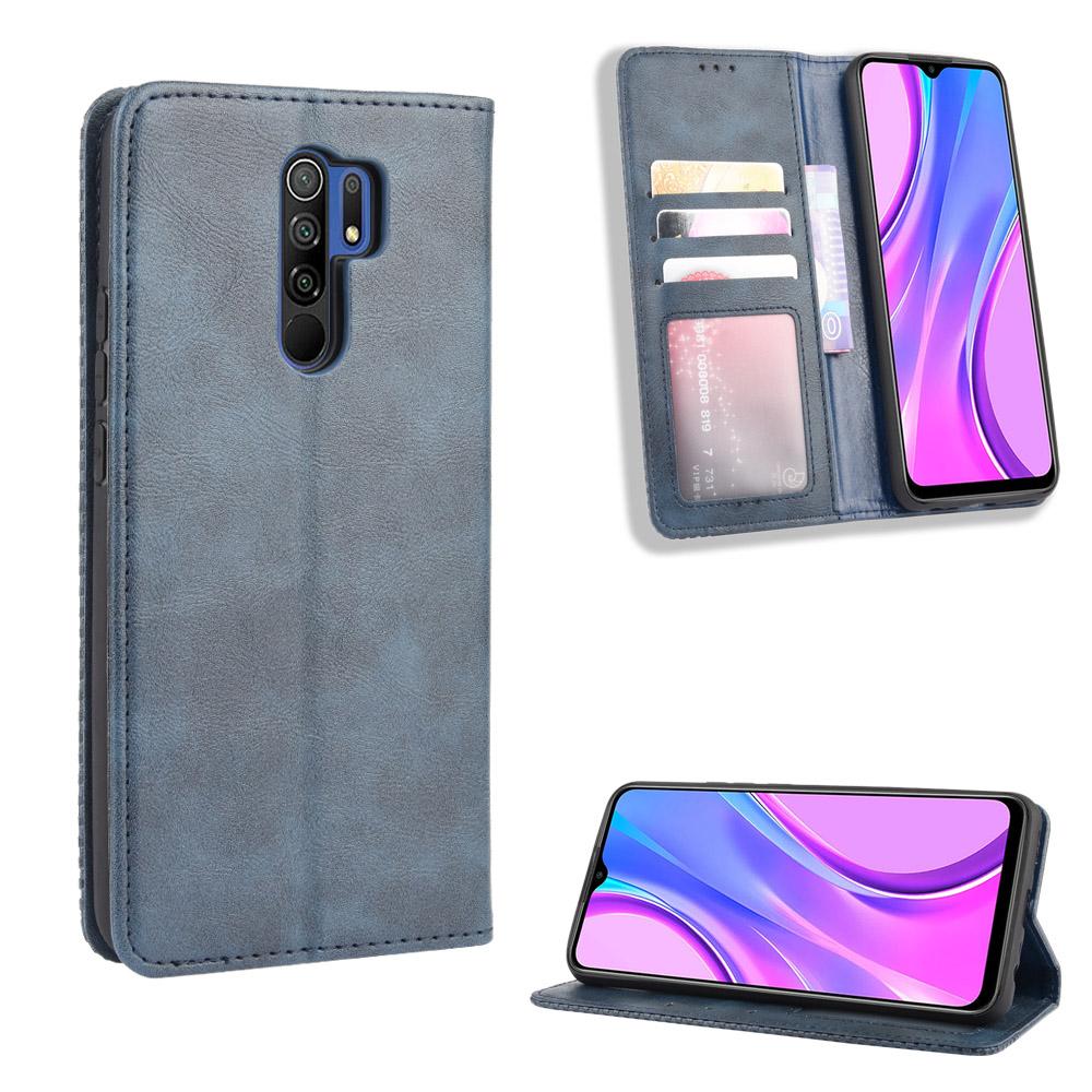 For Xiaomi Redmi 9 Case Flip Book Leather Cover for Xiaomi Redmi Note 9 9A 9C Wallet Phone Cases Retro Magnetic Flip Cover Funda