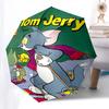 1pc Tom & Jerry Automatic Folding Umbrella - Compact 8-Rib Design, Durable Plastic & Iron1165L
