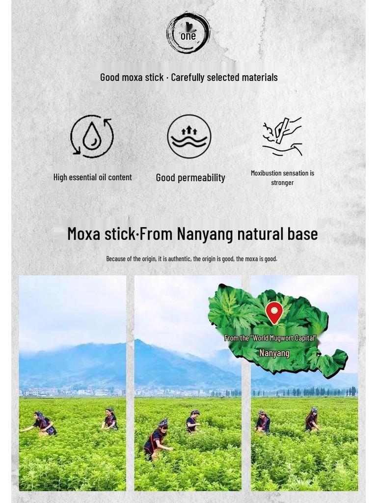 Zhongjing Three-Year Aged Moxa Stick for Home Moxibustion - Relieves Joint Pain and Fatigue