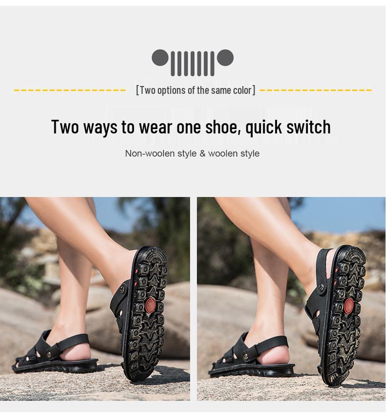 Men's Breathable Cross-Strap Closed-Toe Roman Beach Sandals