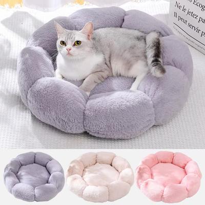 Für Blumen Weiches Katzenbett Katzen Schlafmatte Bequemer Schlaf Haustierbett Langes Plüsch Hunde Korb Kissen Katzen Matte Tiere Schlafsofa