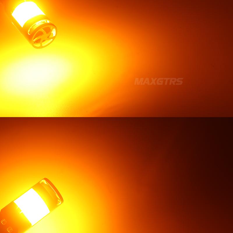 MAXGTRS 2X T20 1156 ba15s bau15s 7440 LED Canbus W21W WY21W LED Amber Car Turn Signal Light Auto lamp 12V BAU15S 1156 PY21W