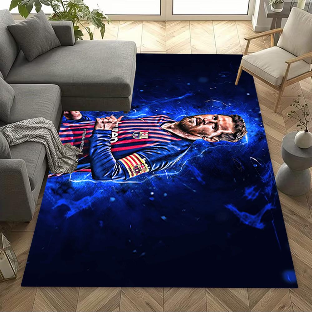 Leo Messi Barcelona Legend Floor Rug Office Rug Perfect for Game Room Entryway Outdoor Study Room Antislip Carpet Anime Office Decor Spiritual Gift