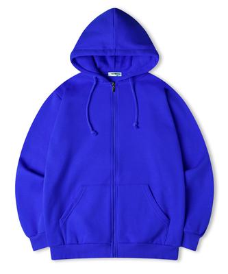 Topboy Essential Regular Brushed Sweat Hoodie Zip-Up Blue