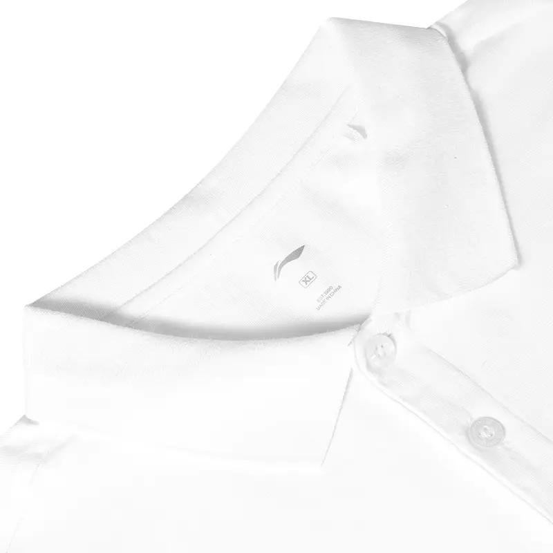 Li Ning Logo Print Versatile Short Sleeve Polo Shirt Comfortable Cuffed Solid Color Long Pants Casual Sports Set Unisex Sports Set YWBV069-2