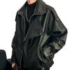 Men's Trendy Harajuku Style Leather Jacket – Autumn/Winter Casual Loose Outerwear