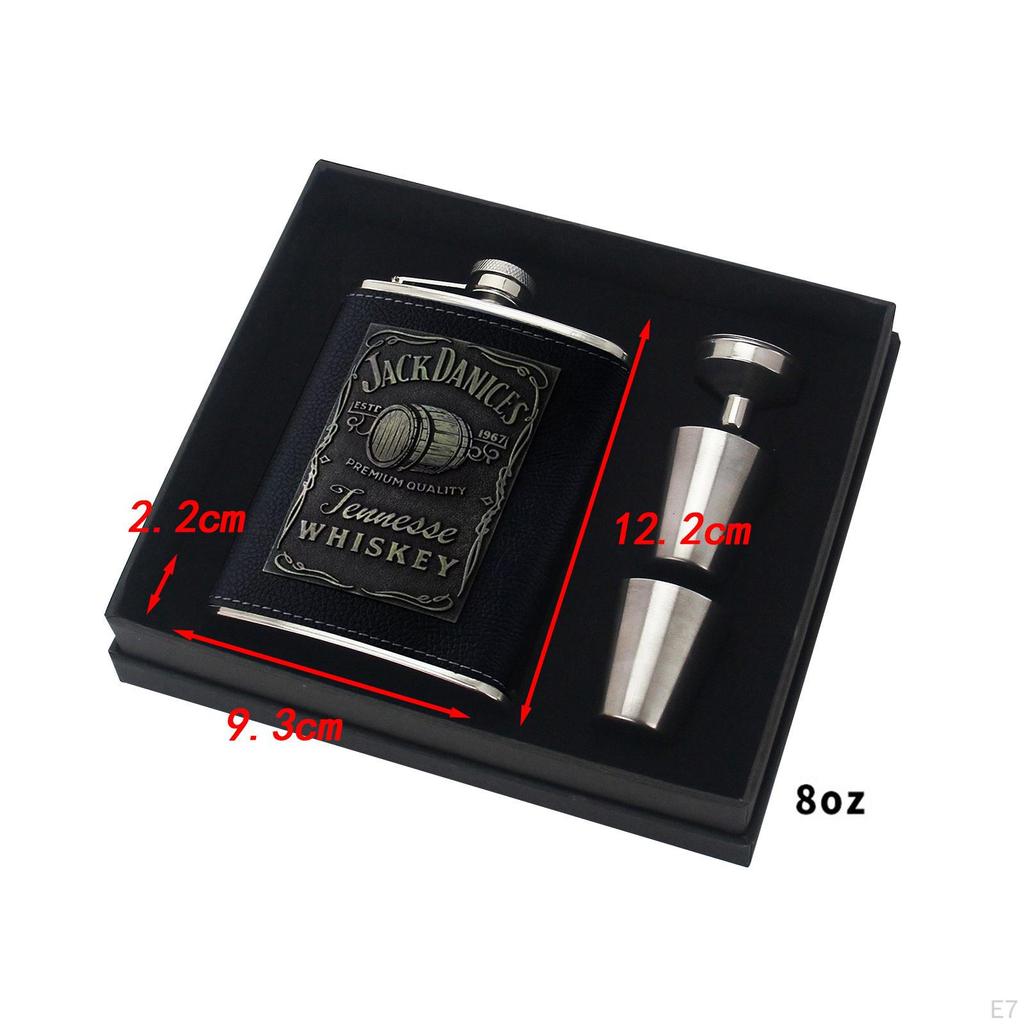 Bottle, Gift Set, Easy Clean Vodka Lightweight Wine Pocket Flasks for Fishing,