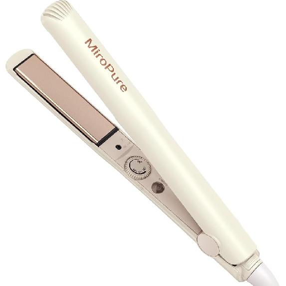 MiroPure 1 Inch Flat Iron, Hair Straightener with 30S Fast Heating & 60min Auto Shut-Off, Hair Straightener and Curler 2 in 1 with 3D Ceramic