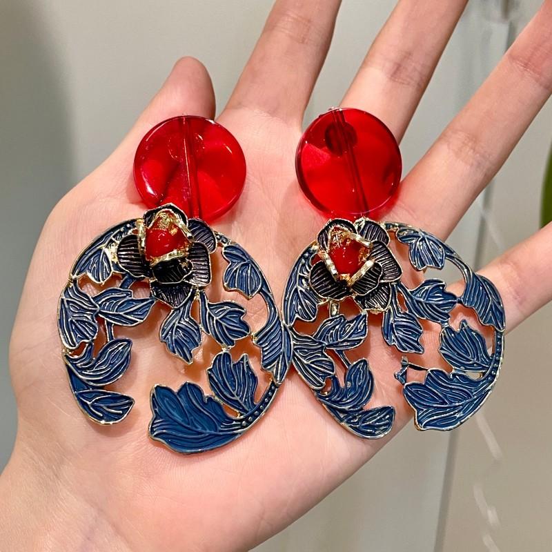 

Модные серьги-подвески для женщин красный/синий