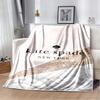 2026 New Fashion K-Kate-Spade Printed Blanket Sofa Bed Bedroom Living Room Portable Warm Extra Large Picnic Soft Blanket Stay