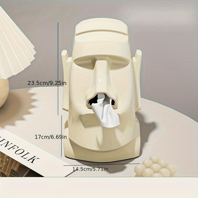 

Vintage-Style Headphone Stand & Tissue Box Combo - Creative Stone Design for Living Room or Bedroom Decor, Durable Plastic, Rectangular Shape