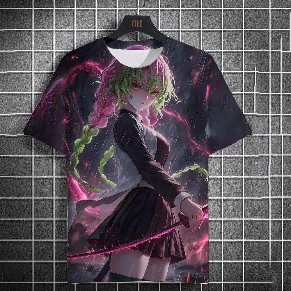 Japanese Graffiti Anime 3D Printed Fashionable Casual Short Sleeved Men's T-shirts - Soft Medium Stretch Polyester Fabric Summer Relaxed Fit Clothing