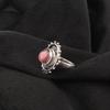 Black Rhodonite Gemstone Jewelry, 925 Solid Sterling Silver Ring Handmade Gorgeous Silver Chain Ring For Wedding Gift