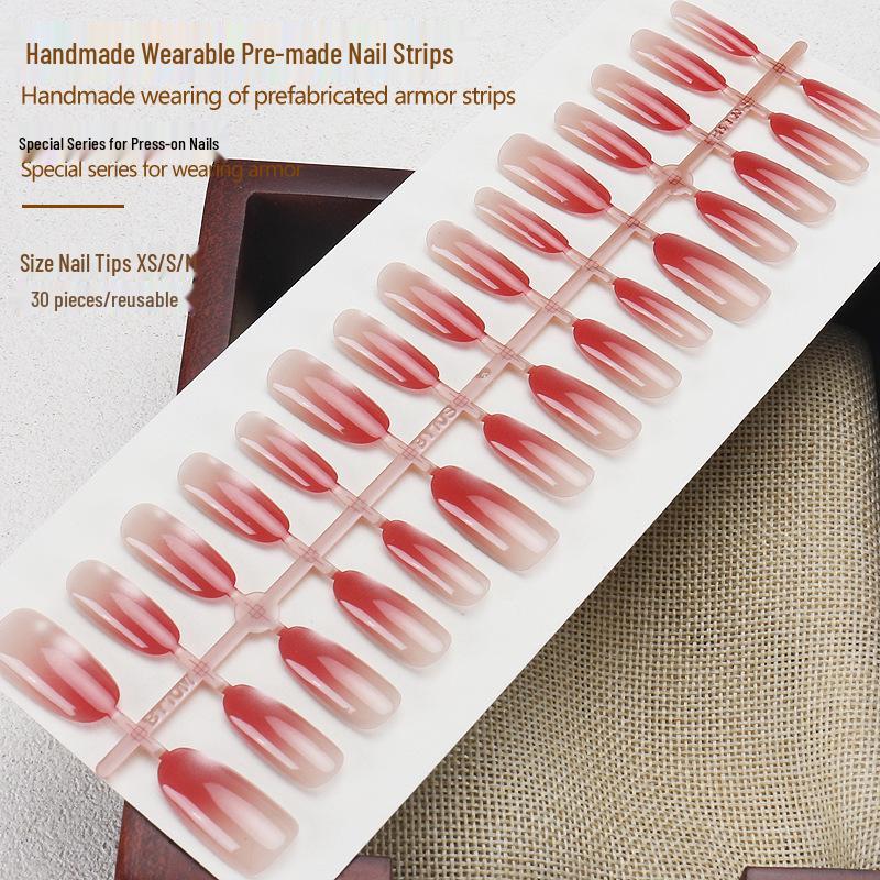 

Trendy Blush Gradient Handmade Nail Art Tips - Wearable False Nails Set