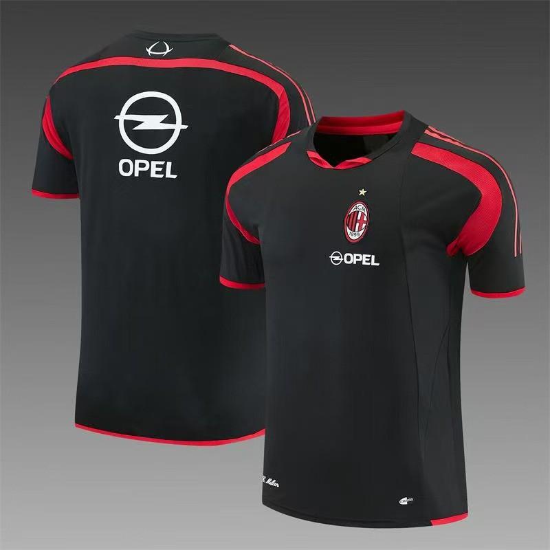 Vintage Football Training Jersey AC Milan Man U Brazil Long Short Sleeve Soccer T-Shirt