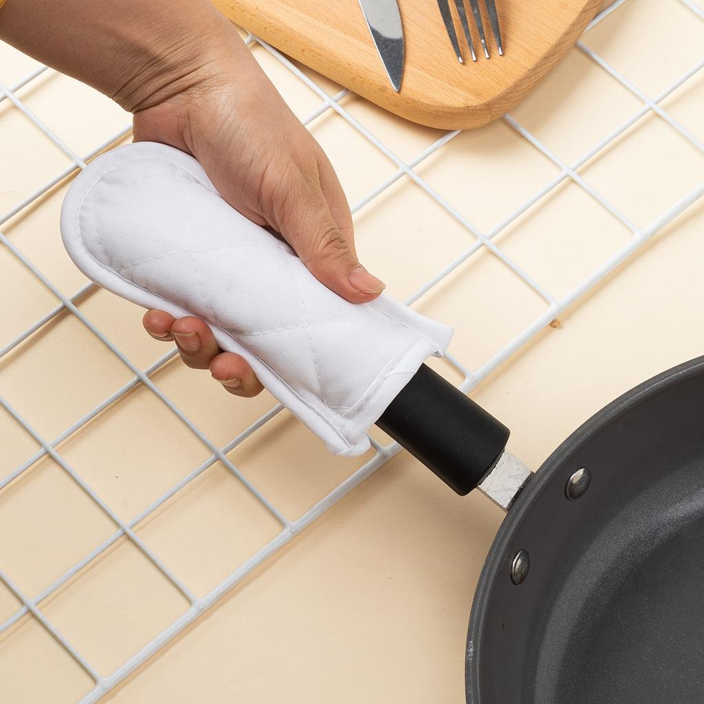 Coprimanico in Ghisa, Coprimanico Rombo in Cotone Antiscottatura, Isolamento per Padella, Copertura Isolante per Manico di Pentola