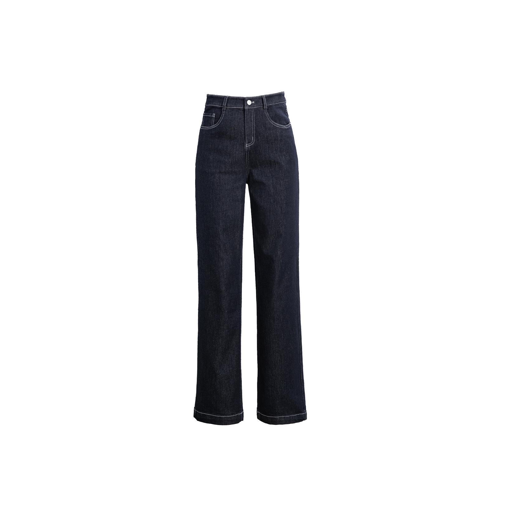 

Women s High-Waist Wide-Leg Jeans - Multi-Color, Flesh-Covering, Slim, Drapey, Floor-Length, Spring & Autumn Styles (NC3605) 26