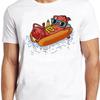 Hot Dog Summer Holiday Vacation Swimming Pool Funny Intage Gift Tee T Shirt M728