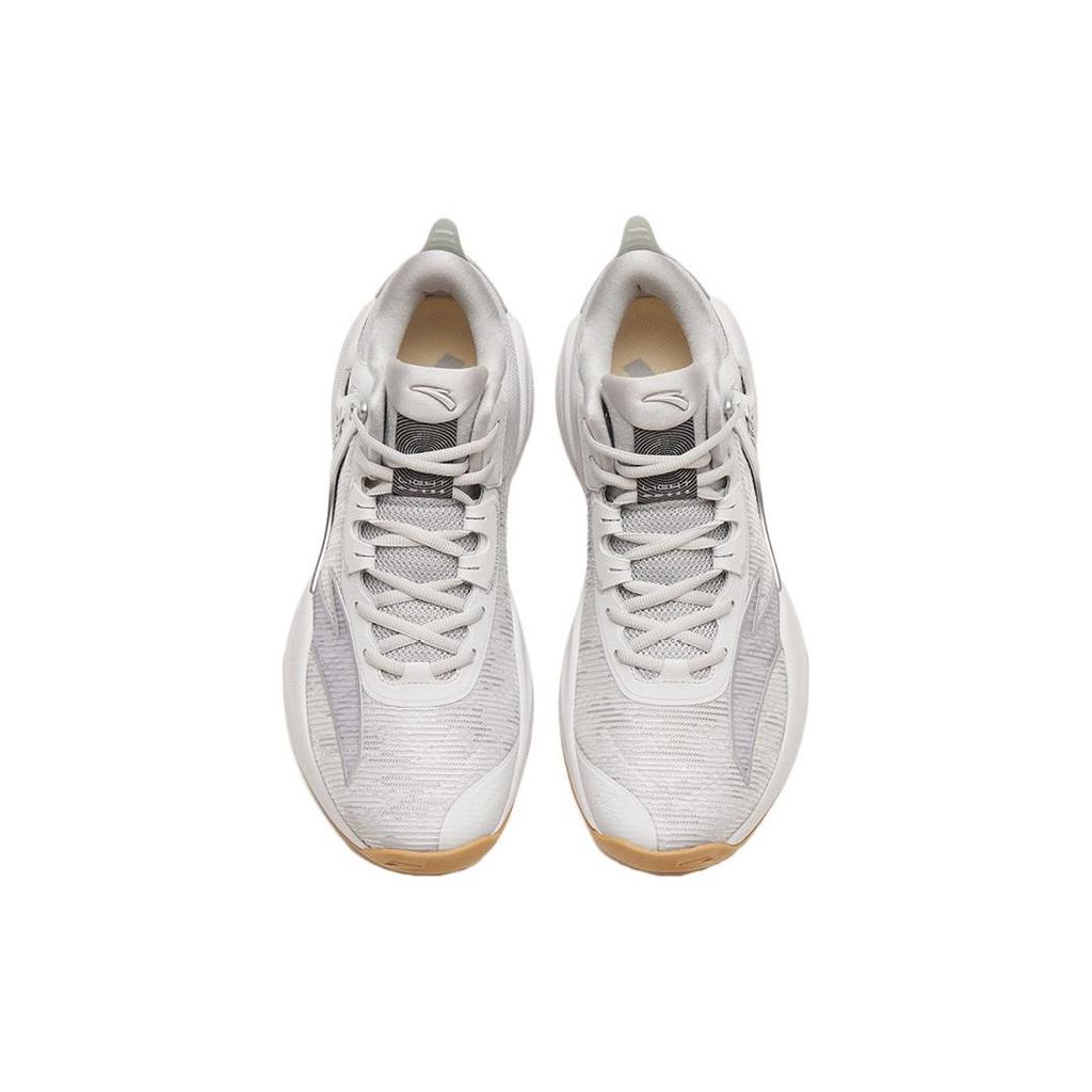 Anta Light Cavalry 8 Slip Resistant Abrasion Resistant Low top Basketball Shoes Men's White Silver 112321603-5
