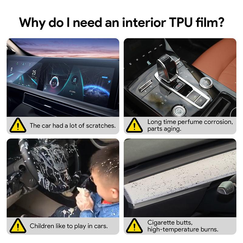 For Chery Tiggo 8 Pro -2024 Gearbox Panel Navigation Screen Anti-Scratch Sticker Automotive Interior TPU Protective Film
