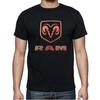 Ram Red Hemi Shield Logo Tee Cool T'shirt Black Dodge