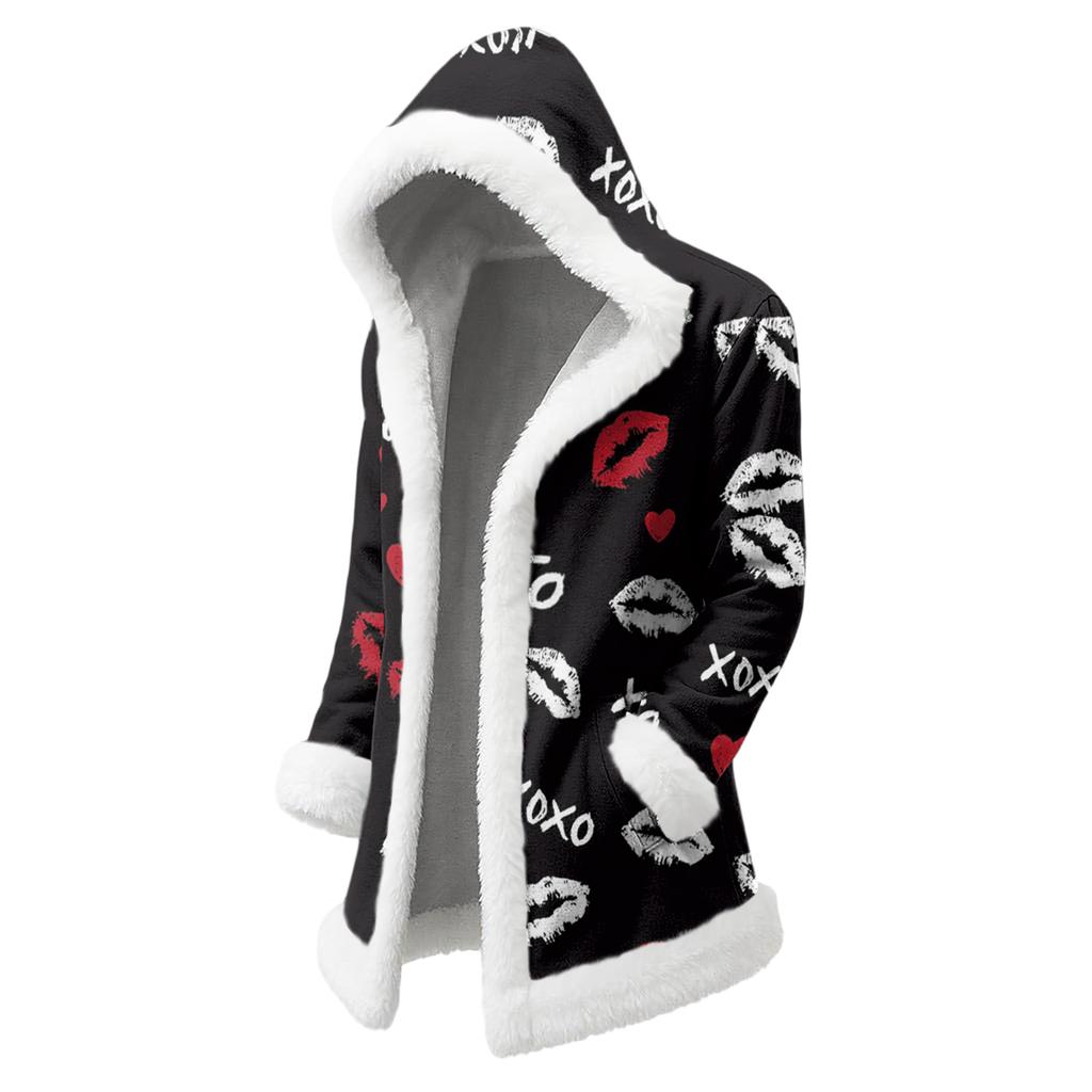 Unisex Kapuzenstrickjacke mit Taschen, Warme Oberbekleidung