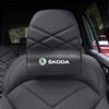 HIAQ2 Carbon Fibre Pattern Car Seat Headrest Neck Pillow For Skoda Octavia Superb Rapid Kodiaq Kamiq Vision RS Yeti Karoq Fabia Enyaq