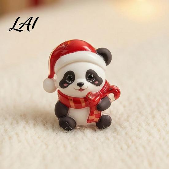 Panda Ornament Collection 2D Acrylic Cute Ornaments Advent Calendar 24 Days Christmas Countdown Gift Box Collectible Hanging Pendants for Holiday