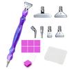 Glitter Resin Diamond Painting Pen Kit with 6 Metal Tips 6 Wax Blocks and Storage Box for 5D Diamond Art Rhinestone Crafts and DIY Projects