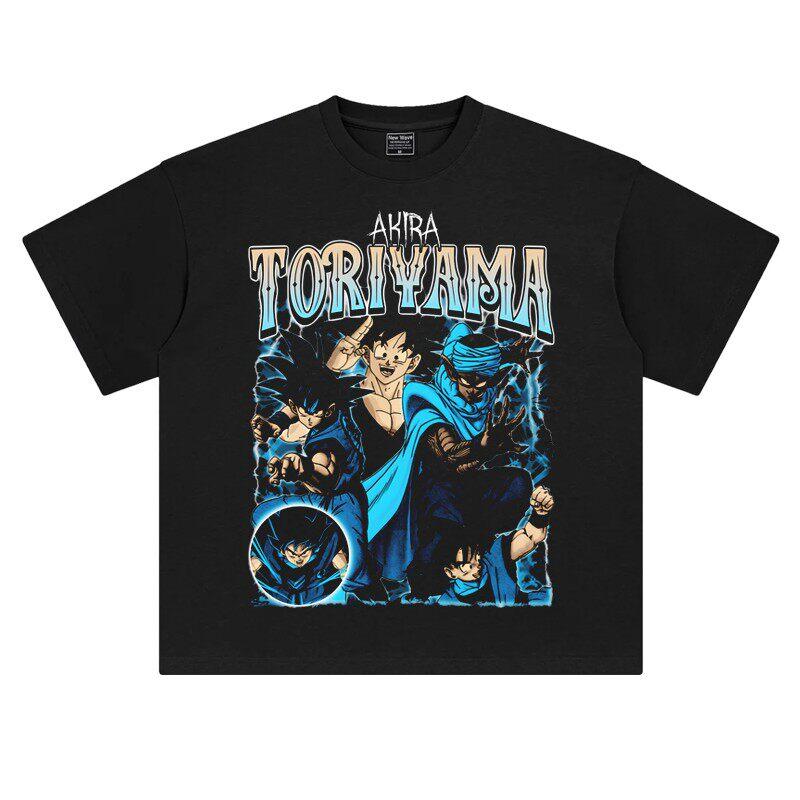 

Tribute To Akira Toriyama Dragon Ball Goku TShirt Multiple Forms Printed Crew Neck Cotton Oversized Retro Anime Fashion Tops S