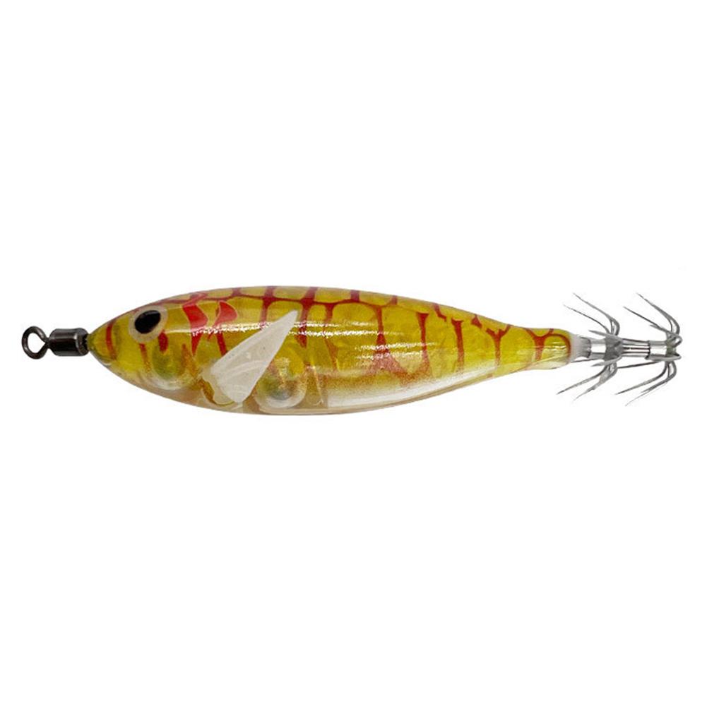 5.7g/8cm Cuttlefish Attracting Lure Double Hook Squid Jig Baits Glow In The Dark Octopus Bait for Saltwater Freshwater