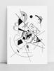 Poster Kandinsky Black and White Composition