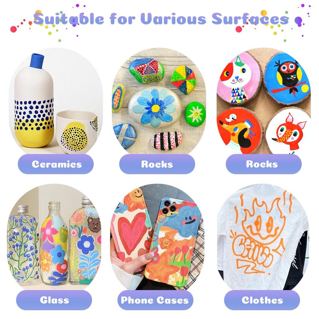 Dudu Pen Double-Headed Acrylic Marker for Kids - Large Capacity, Quick-Drying, Water-Based.