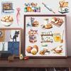50-Piece Creative Baking-Themed PET Transparent Stickers for Water Bottles, Phone Cases, and Laptops