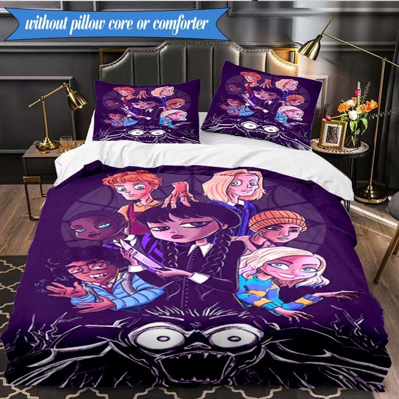 Stained Glass Gothic Romance 3pcs K-pop Music Group Bedding set,Ideal for Bedroom, Dormitory,Including Duvet Cover And 2pcs Pillowcases,Fan Gifts