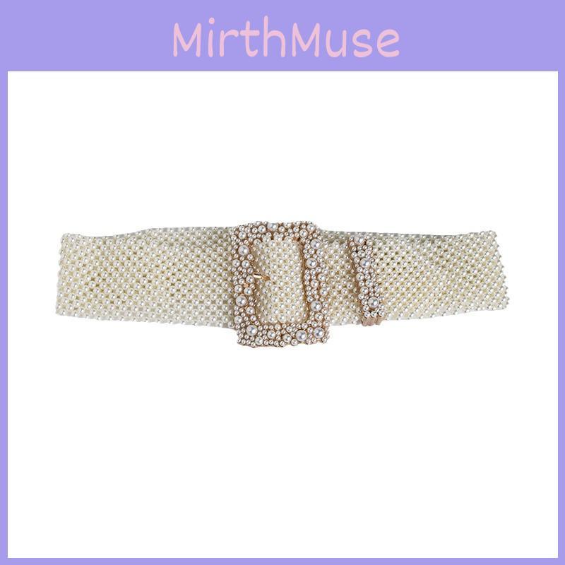 Artificial Pearl Waist Chain With Square Needle Buckle Design For Elegant Summer And Autumn Looks