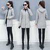 Cappotto Giacca Donna Tinta Unita Lungo Tasca Imbottito di cotone Con cappuccio Piumini Spessi Vestiti Invernali Donna