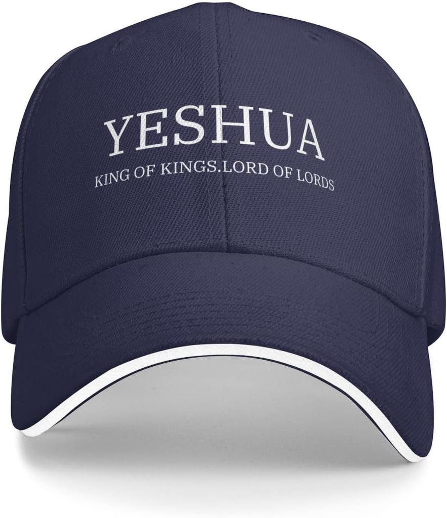 Yeshua King of Kings Lord of Lords Religious Baseball Cap Polyester Adjustable Outdoor Hat