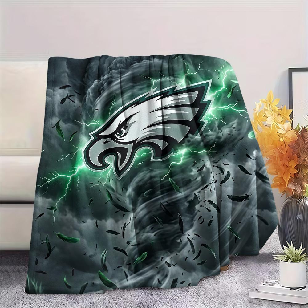 Philadelphia Eagles Flannel Blanket, High quality Comfortable for All Seasons, Home Decor, Warmth and Comfort