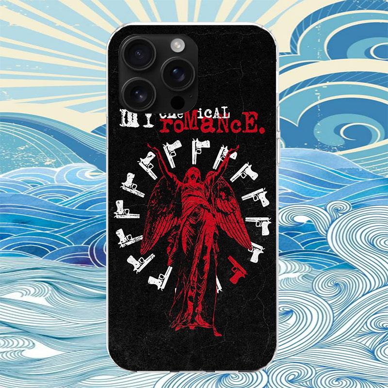 My Chemical Romance MCR Handyhülle Für iPhone 11 12 13 Mini 14 15 Plus 17 Air 16 Pro Max 16E 7 8 SE 2020 Benutzerdefinierte Druckabdeckung
