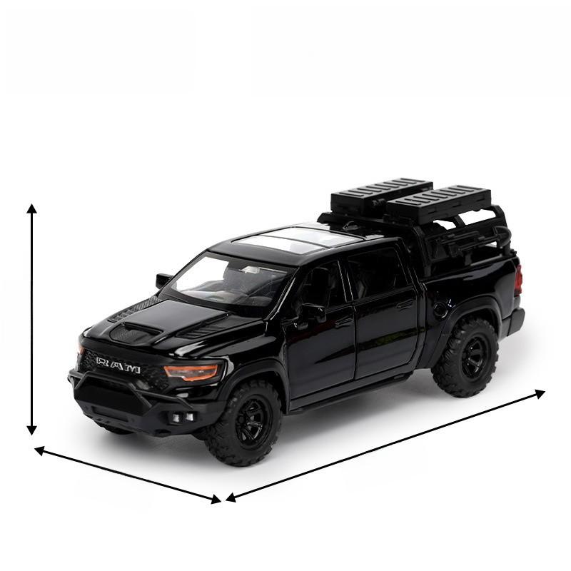 Alloy Car Pickup Model With Opening Doors And Inertial Mechanism Design