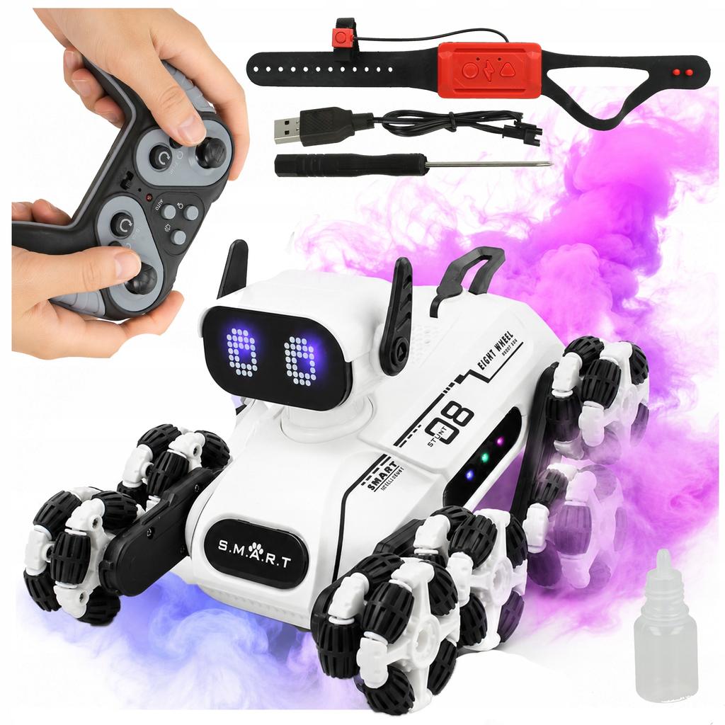 [PACZB] Remote-controlled robot dog with 8 wheels + wristband Z3487
