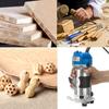 220V Wood Laminate Palms Router Bits Set 1/4" Electric Hand Trimmer Joiners Tool Carving Machine