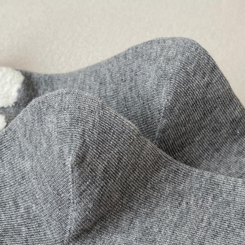 Women's 3D Cartoon Animal Mid-tube Socks with Ball Spring Autumn Cute Trendy CreativeSoft Breathable Cotton Socks