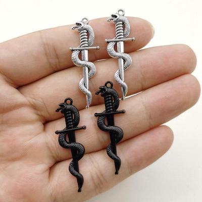 Retro Snake Sword Alloy Pendant Jewelry Accessory