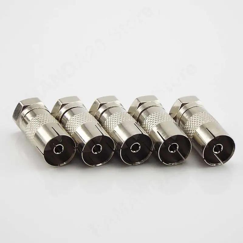F Type Male Plug Connector Socket to RF Coax Adapter F Male to RF Converter For TV Aerial Female RF Adapters 2pcs